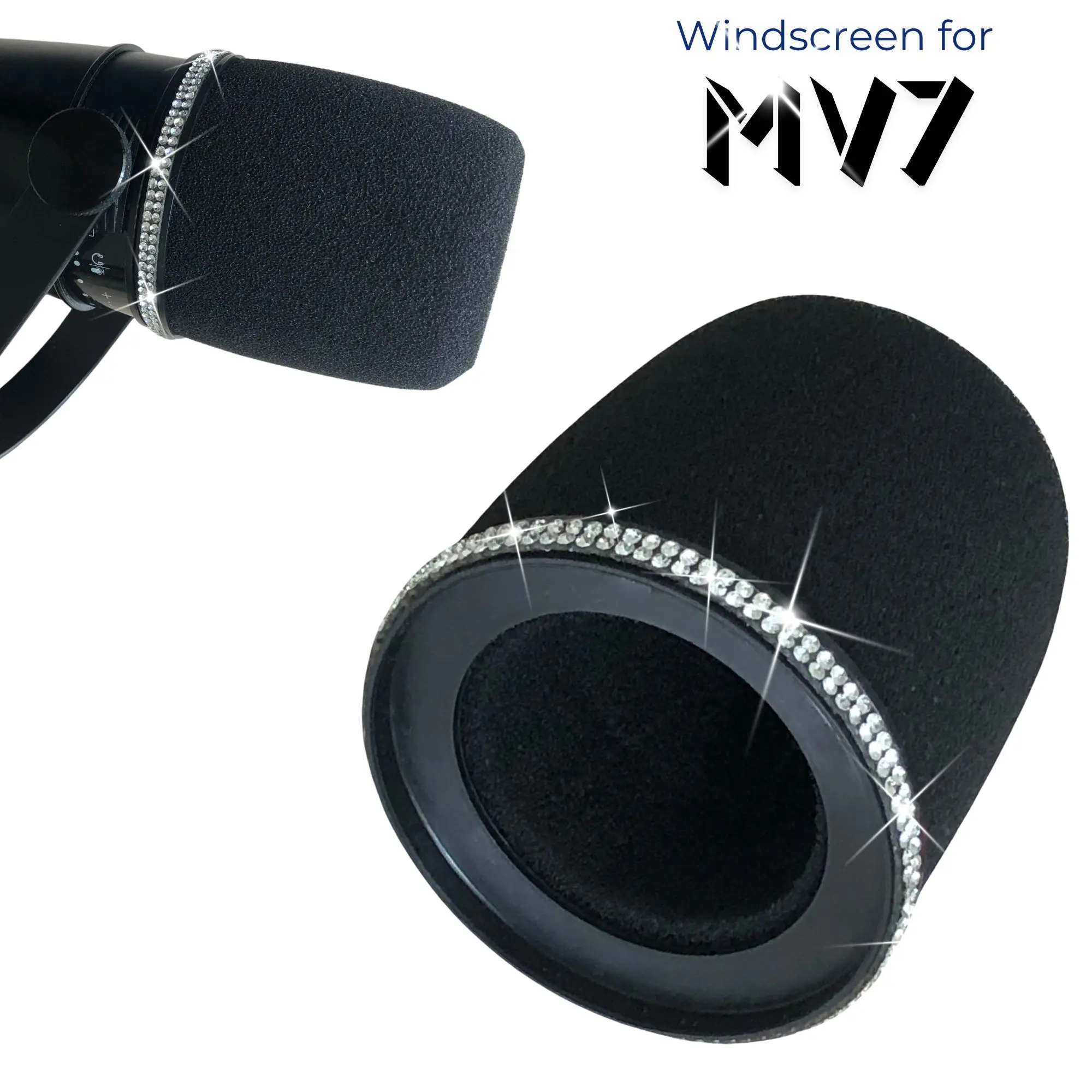 Microphone Arm Boom - Filtro Pop de espuma brillante MV7