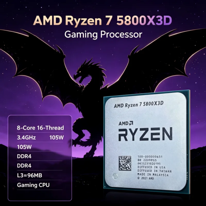 Procesador AMD R7 5800X3D 96 M - Amd Cpu Ryzen 7 reseña y precio