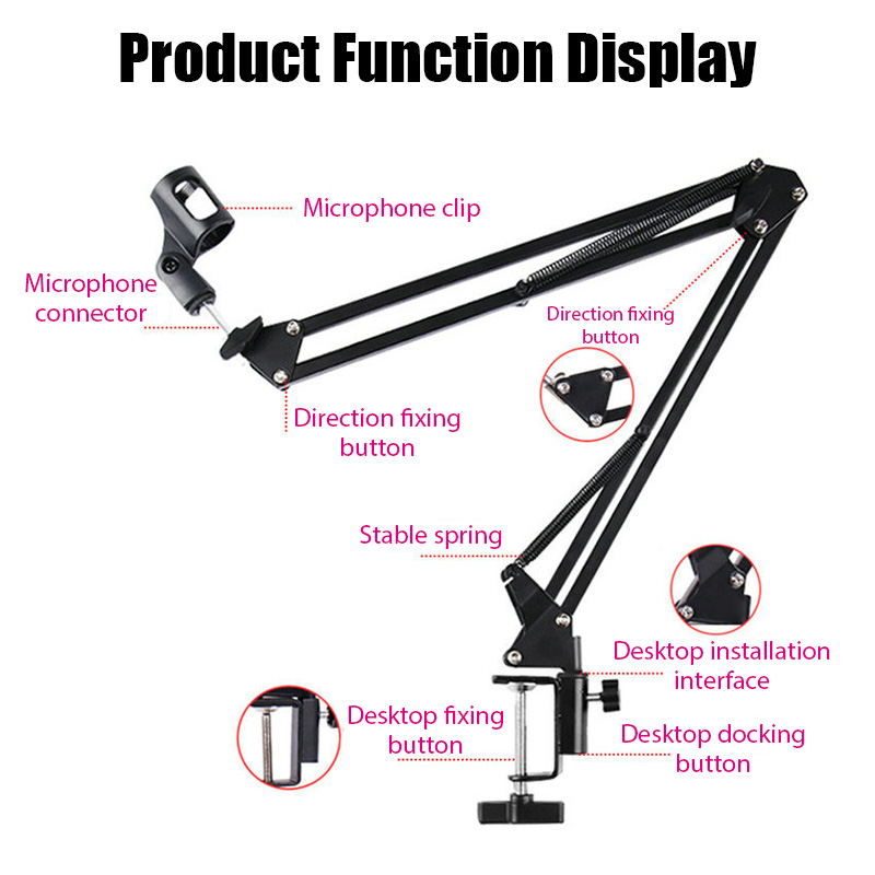 Micrófono de escritorio Flexib - Microphone Arm Boom reseña y precio