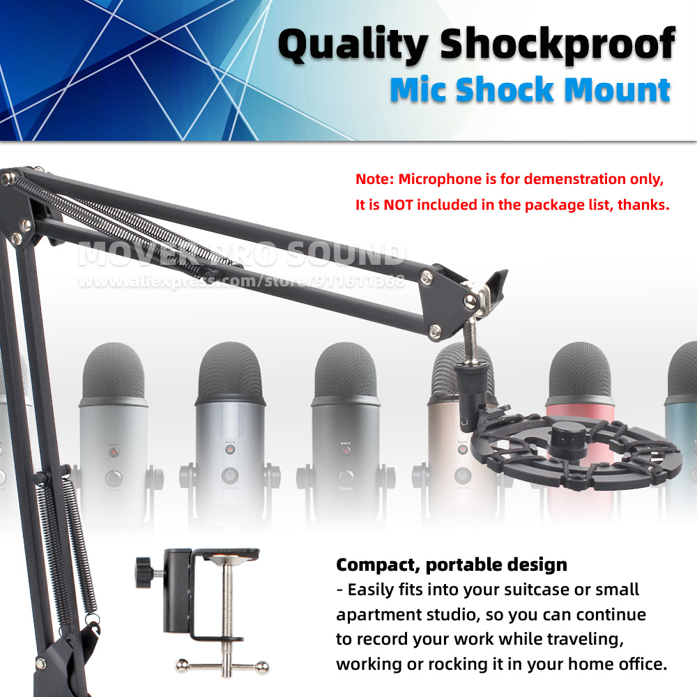 Para Blue Yeti Pro suspensión  - Microphone Arm Boom reseña y precio